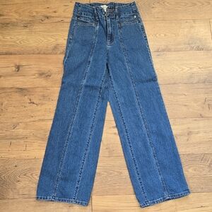 High-Rise Wide Leg Women’s Jeans in Blue Denim